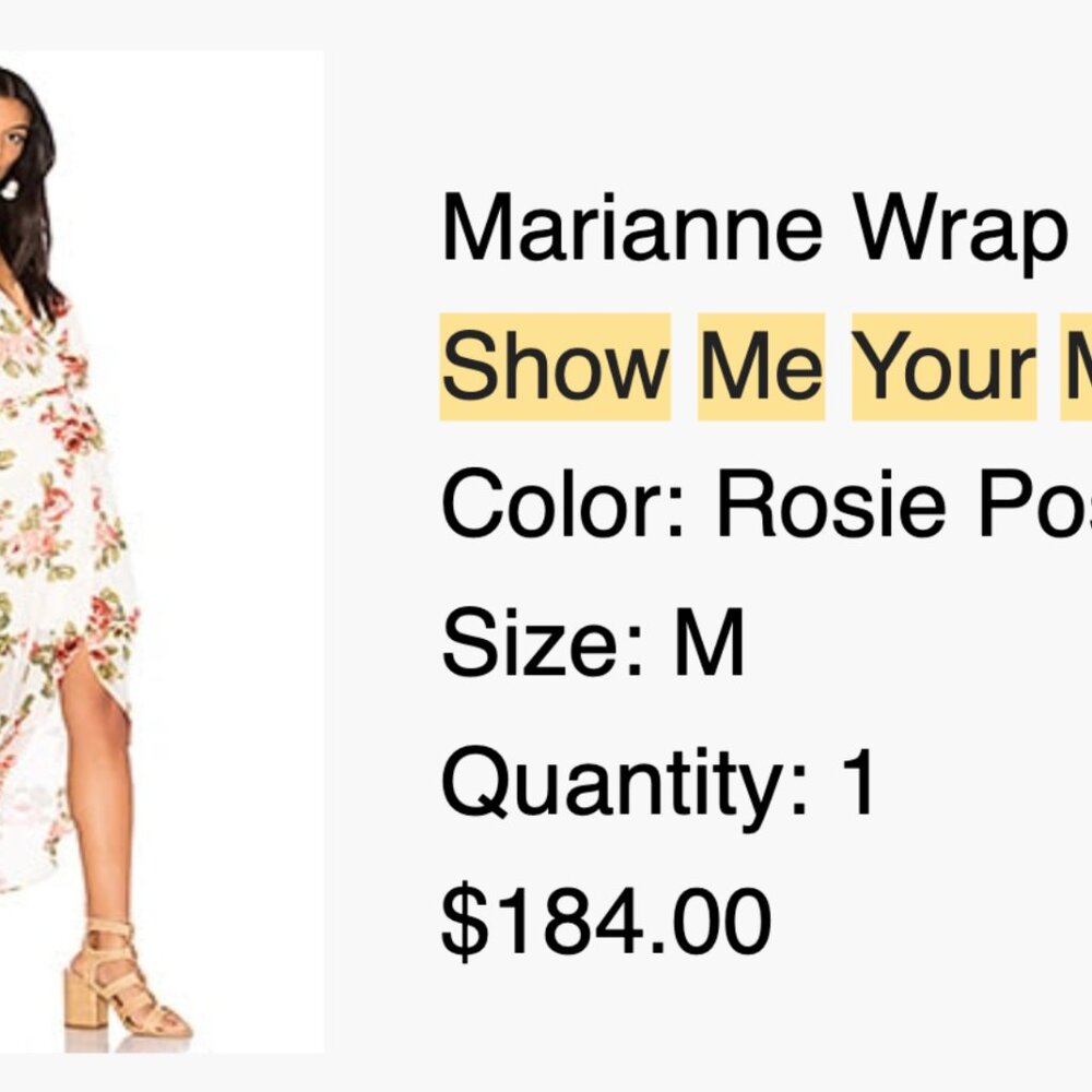 Show me your mumu wrap dress